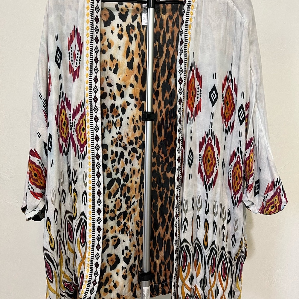 Chico's Multicolor Patterned Kimono - image 1